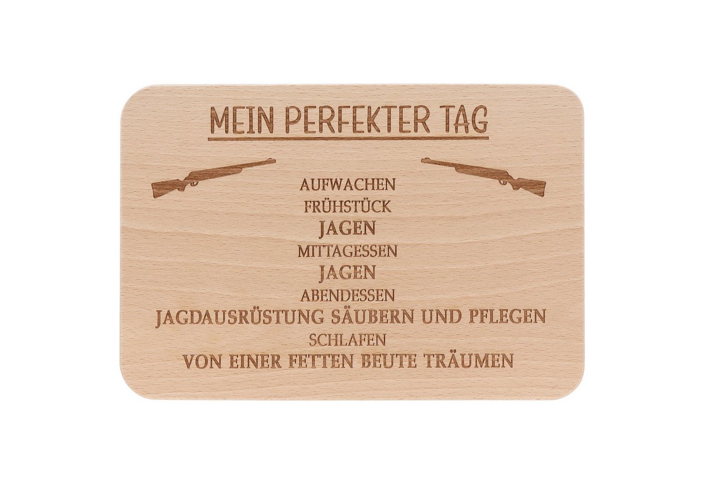 Spruchreif® Frühstücksbrett Holz-Frühstücksbrettchen · Brotzeitbrett mit Gravur · Geschenk Hobby von Spruchreif®