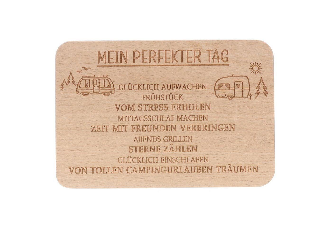 Spruchreif® Frühstücksbrett Holz-Frühstücksbrettchen · Brotzeitbrett mit Gravur · Geschenk Hobby von Spruchreif®