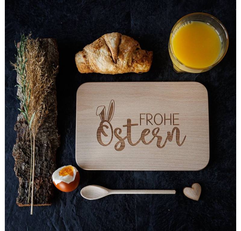 Spruchreif® Frühstücksbrett Holzbrettchen mit Gravur, Frühstücksbrettchen mit Schriftzug von Spruchreif®