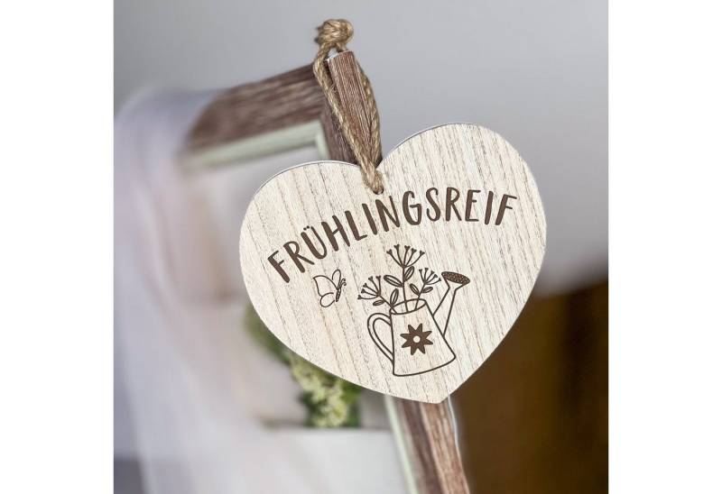 Spruchreif® Hängedekoration Deko Herz mit Gravur, Holzherz mit Gravur von Spruchreif®