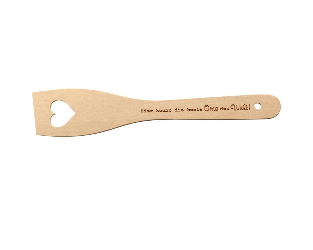 Spruchreif® Pfannenwender Pfannenwender aus Holz mit Herz und Gravur · Geschenk für Mama und Oma von Spruchreif®