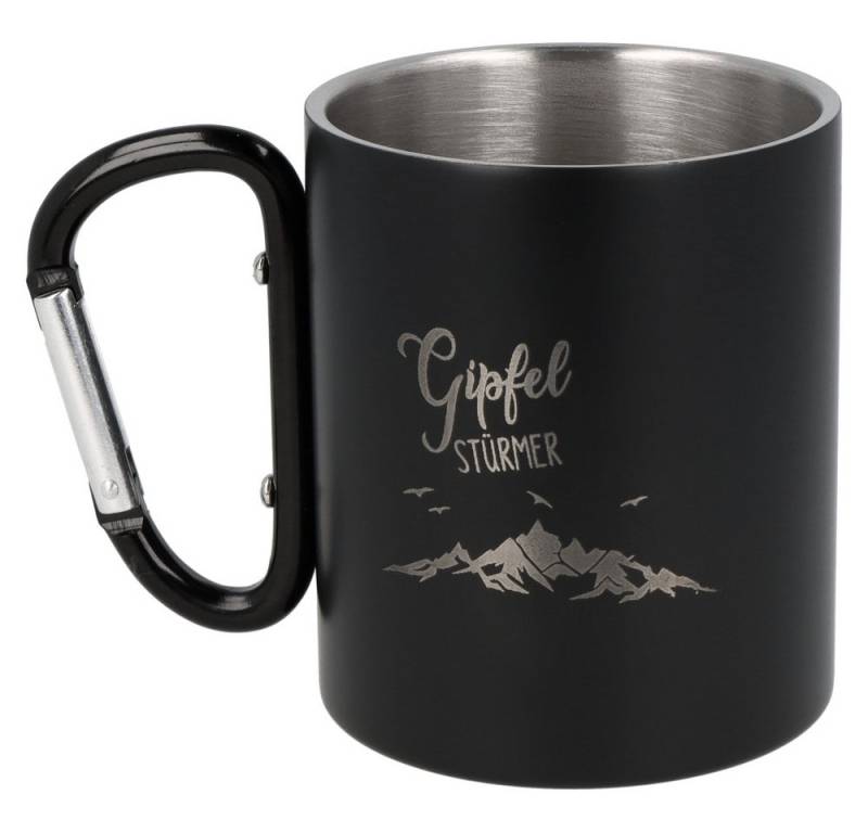 Spruchreif® Tasse Doppelwandige Edelstahltasse mit Karabinerhaken, Geschenk Wandern ⛰ von Spruchreif®