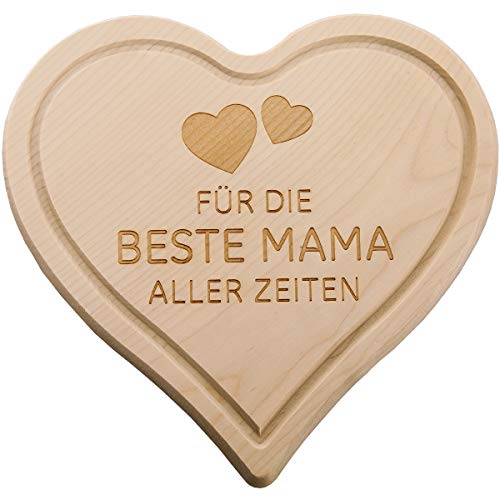 Spruchreif · Frühstücksbrettchen aus Holz · Brotzeitbrett mit Gravur · Geschenk für Familie · Herzbrettchen · Familiengeschenke · Geschenk zu Weihnachten von Spruchreif