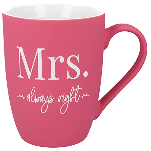 Spruchreif · Mrs.always right Tasse · SOFT-TOUCH-Tasse · Tasse mit Gravur · beidseitig graviert · Tasse mit Spruch · Hochzeitsgeschenk · Verlobungsgeschenk · Valentinstag · Geschenk für Frauen von Spruchreif