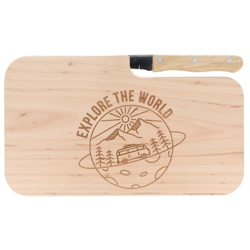 Spruchreif | Brotzeitbrett mit Messer "Camping King" – Graviertes Holzbrett mit Camper-Motiv | Witziges Geschenk für Männer & Campingliebhaber Spruchreif | Brotzeitbrett mit Messer "Camping King" – Graviertes Holzbrett mit Camper-Motiv | Witziges Geschenk für Männer & Campingliebhaber von Spruchreif