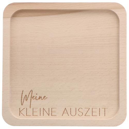 Spruchreif · Frühstücksbrettchen in Tablettform · Brotzeitbrett mit Gravur · Tablett · Geschenkidee · Auszeit von Spruchreif