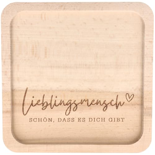 Spruchreif · Frühstücksbrettchen in Tablettform · Brotzeitbrett mit Gravur · Tablett · Geschenkidee · Geschenk Freunde von Spruchreif