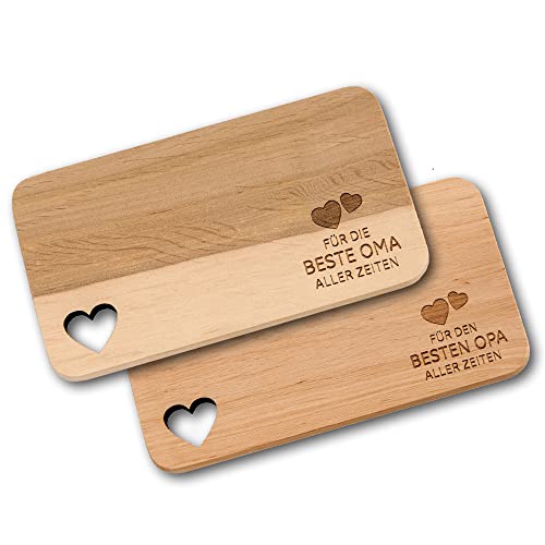 Spruchreif | 2er Set Frühstücksbrettchen mit Gravur „Oma“ & „Opa“ | Perfekte Geschenkidee für Großeltern, Oma & Opa Spruchreif | 2er Set Frühstücksbrettchen mit Gravur „Oma“ & „Opa“ | Perfekte Geschenkidee für Großeltern, Oma & Opa von Spruchreif