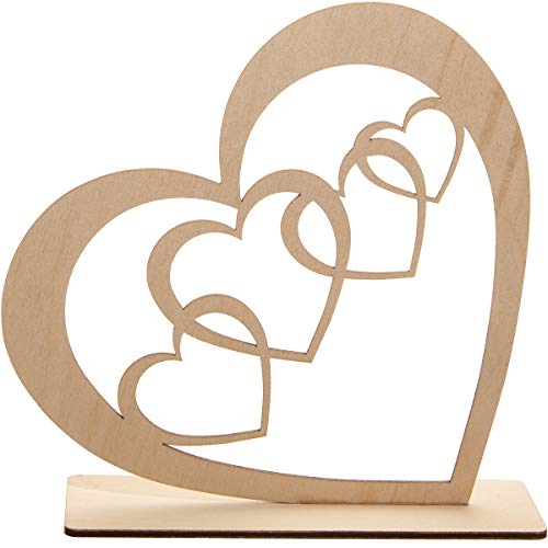 Sprucheif · Deko Herz aus Holz · Holzherz zum Hinstellen · Tischdeko · Holzdeko · Dekofigur mit Herzen von Spruchreif