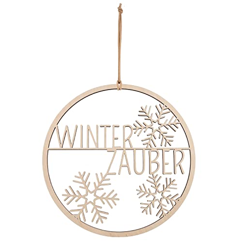 Spruchreif | Deko-Loop | Holz-Dekohänger | Wanddeko | Türkranz für Weihnachten | Dekoration Weihnachten | Geschenkeidee Weihnachten | Flower Loop Winterzauber von Spruchreif