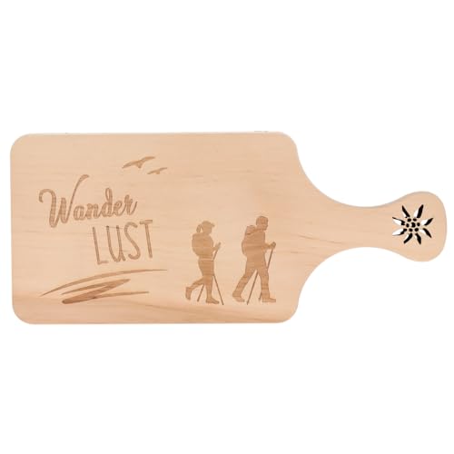 Spruchreif | Erlebrett mit Griff | Frühstücksbrett mit Gravur | Schneidebrett mit Gravur | Brotzeitbrett mit Spruch | Küchenbrett mit Gravur | Jausenbrett | Geschenk Wanderer | Outdoorgeschenk von Spruchreif