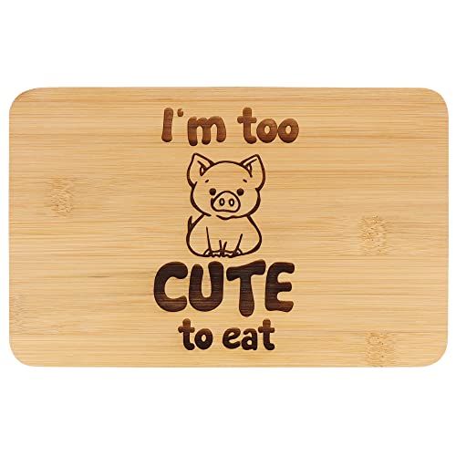 Spruchreif | Frühstücksbrettchen aus Bambus | Brotzeitbrett mit Gravur | Frühstücksbrettchen mit Gravur | Vegan | Geschenke Vegetarier und Veganer | I`m too cute to eat Spruchreif | Frühstücksbrettchen aus Bambus | Brotzeitbrett mit Gravur | Frühstücksbrettchen mit Gravur | Vegan | Geschenke Vegetarier und Veganer | I`m too cute to eat von Spruchreif