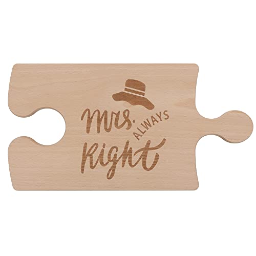 Spruchreif | Frühtsücksbrettchen mit Gravur | Frühstücksbrettchen in Puzzleform | Brotbretter mit Mr Right & Mrs always Right Motiv | Geschenk zur Hochzeit | Geschenke für Verliebte | Mrs always Right Spruchreif | Frühtsücksbrettchen mit Gravur | Frühstücksbrettchen in Puzzleform | Brotbretter mit Mr Right & Mrs always Right Motiv | Geschenk zur Hochzeit | Geschenke für Verliebte | Mrs always Right von Spruchreif