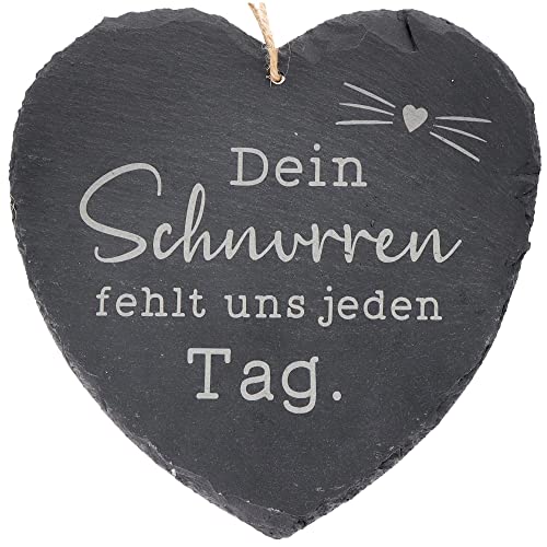 Spruchreif | Großes Schieferherz mit Gravur | Schieferherz mit Spruch Katze | Schiefertafel in Herzform mit Kordel zum Aufhängen | Wanddeko | Trauer Haustier | Erinnerung Andenken Haustier Spruchreif | Großes Schieferherz mit Gravur | Schieferherz mit Spruch Katze | Schiefertafel in Herzform mit Kordel zum Aufhängen | Wanddeko | Trauer Haustier | Erinnerung Andenken Haustier von Spruchreif