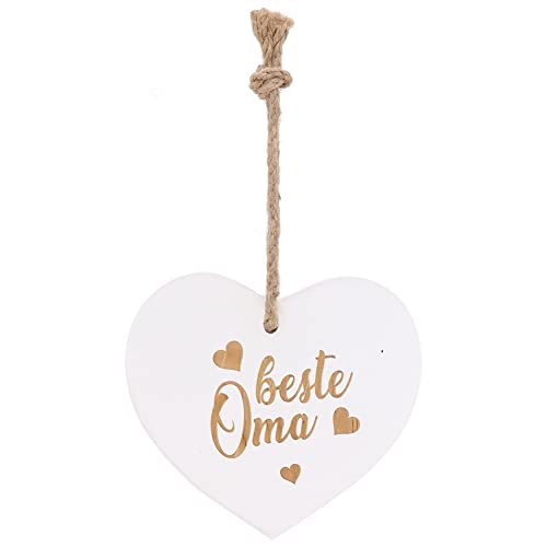 Spruchreif | Herz mit Spruch | Holzherz mit Gravur | Vintage Herz | Shabby Chic Deko | Wanddeko Herz | Holzherz mit Schriftzug Oma | Geschenk Oma | Beste Oma | Geschenk Großeltern | Muttertag von Spruchreif