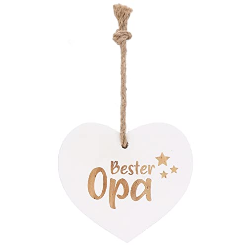Spruchreif | Herz mit Spruch | Holzherz mit Gravur | Vintage Herz | Shabby Chic Deko | Wanddeko Herz | Holzherz mit Schriftzug Opa | Geschenk Opa | Geschenk Großeltern | Bester Opa | Vatertag von Spruchreif