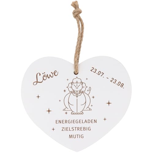 Spruchreif | Herz mit Spruch | Holzherz mit Gravur | Vintage Herz | Wanddeko Herz | Holzherz mit Sternzeichen - Löwe Spruchreif | Herz mit Spruch | Holzherz mit Gravur | Vintage Herz | Wanddeko Herz | Holzherz mit Sternzeichen - Löwe von Spruchreif