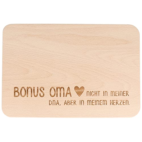 Spruchreif | Frühstücksbrettchen mit Gravur "Bonus Oma" | Geschenk für Bonus Oma | Geschenk für Stiefoma zum Muttertag von Spruchreif