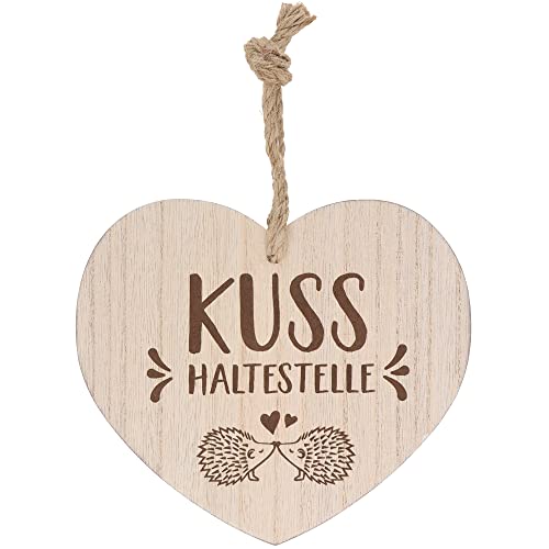 Spruchreif I Deko Herz mit Gravur I Holzherz mit Gravur I Herz mit Spruch I Shabby Chic Deko I Wanddeko Herz I Geschenk Hochzeit I Geschenk für Paare I Geschenk Hochzeitstag I Kusshaltestelle | von Spruchreif