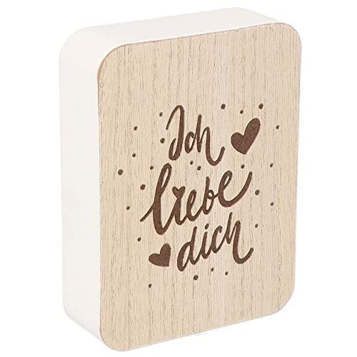 Spruchreif I Spruchtafel I Deko-Tafel mit Spruch I Aufsteller aus Holz mit Spruch I Deko Aufsteller mit Gravur I Geschenk für Paare I Geschenk Hochzeitstag I Ich Liebe Dich von Spruchreif