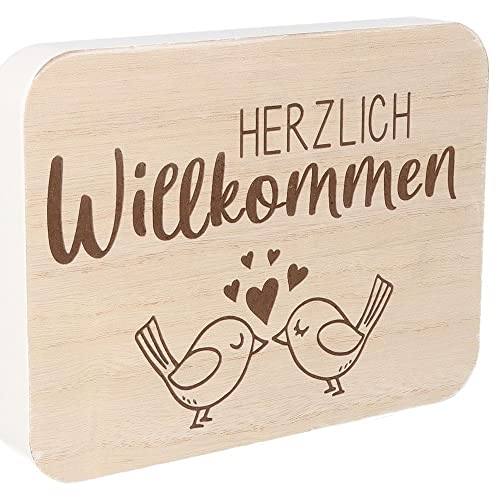 Spruchreif I Spruchtafel I Deko-Tafel mit Spruch I Aufsteller aus Holz mit Spruch I Deko Aufsteller mit Schriftzug I Geschenk Familie I Schilder mit Sprüchen I Geschenk Einzug I Herzlich Willkommen von Spruchreif