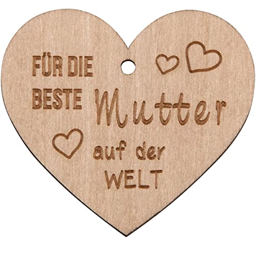 Spruchreif · Kleines Naturherz mit Gravur · Hängeornament · Dekohänger · Geschenkanhänger · Holzherz · Geschenk Mama · Muttertag FÜR DIE Beste Mutter AUF DER Welt Spruchreif · Kleines Naturherz mit Gravur · Hängeornament · Dekohänger · Geschenkanhänger · Holzherz · Geschenk Mama · Muttertag FÜR DIE Beste Mutter AUF DER Welt von Spruchreif