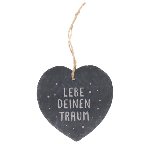 Spruchreif PREMIUM QUALITÄT 100% EMOTIONAL · kleines Schieferherz mit Gravur · Schiefertafel mit Karoband zum Aufhängen · Wanddeko mit Sprüchen · Geschenkideen für Männer und Frauen von Spruchreif