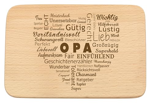 Spruchreif | Frühstücksbrettchen mit Gravur „Opa“ | Perfekte Geschenkidee für den Großvater zum Vatertag von Spruchreif