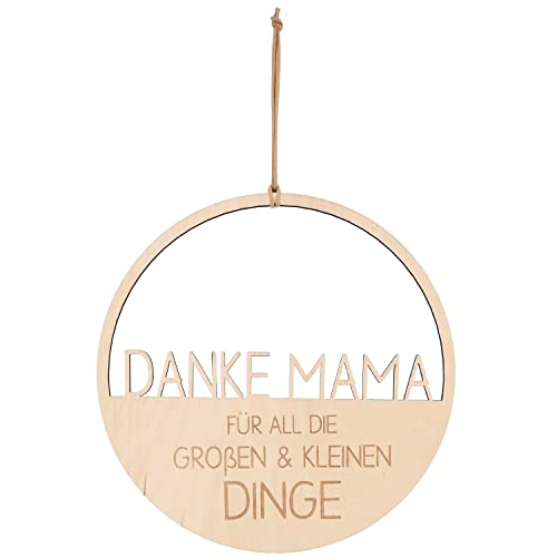 Spruchreif · Deko Loop · Holz-Dekohänger · Wanddeko · Türkranz · Hoop · Geschenkidee Mama · Geschenk zum Muttertag · Danke, Mama von Spruchreif