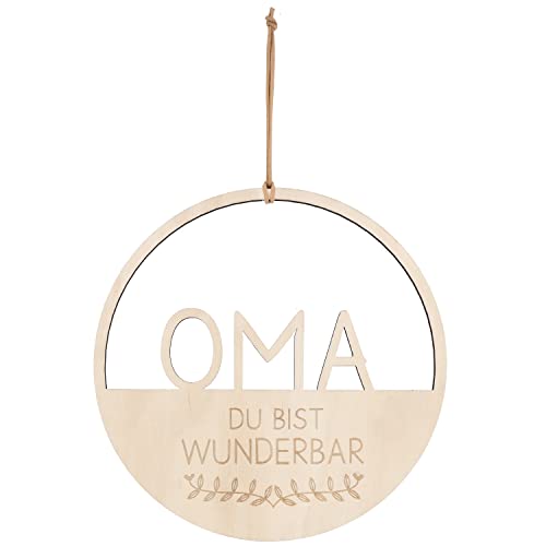 Spruchreif · Deko Loop · Holz-Dekohänger · Wanddeko · Türkranz · Hoop · Geschenkidee Oma · Geschenk zum Muttertag · Oma -Du bist wunderbar Spruchreif · Deko Loop · Holz-Dekohänger · Wanddeko · Türkranz · Hoop · Geschenkidee Oma · Geschenk zum Muttertag · Oma -Du bist wunderbar von Spruchreif