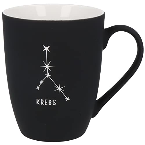 Spruchreif | SOFT-TOUCH-Silikonoberfläche | Tasse mit beidseitiger Gravur Sternbild | Sternzeichengeschenke | Kaffeetasse mit Sternbildgravur | Tasse mit Sternzeichen | Tasse mit Sternbild Krebs von Spruchreif