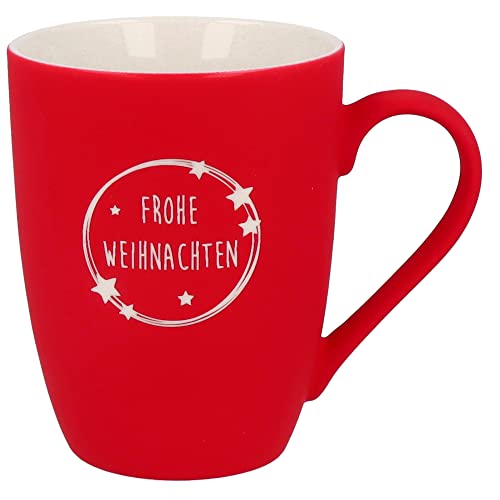 Spruchreif | SOFT-TOUCH-Silikonoberfläche | Tasse mit beidseitiger Gravur | Tasse mit Spruch | Tasse Weihnachten Kranz | Tasse mit Weihnachtsmotiv | Wichtelgeschenk | Frohe Weihnachten von Spruchreif