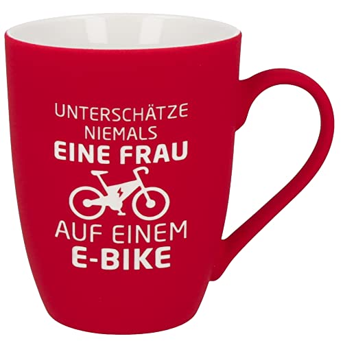 Spruchreif | SOFT-TOUCH-Tasse mit beidseitiger Gravur in Rot | Frauen Geschenk | E-Bike | 350 ml Spruchreif | SOFT-TOUCH-Tasse mit beidseitiger Gravur in Rot | Frauen Geschenk | E-Bike | 350 ml von Spruchreif