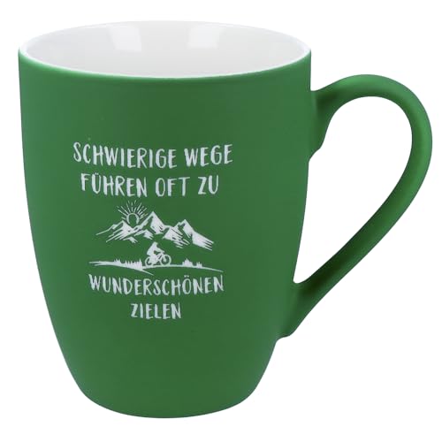 Spruchreif | SOFT-TOUCH-Tasse mit beidseitiger Gravur | Geschenk Outdoorfans | Geschenkidee Wanderer | 350 ml von Spruchreif