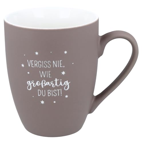 Spruchreif | SOFT-TOUCH-Tasse mit beidseitiger Gravur | Geschenkidee Kaffeeliebhaber | Teetrinker | 350 ml von Spruchreif