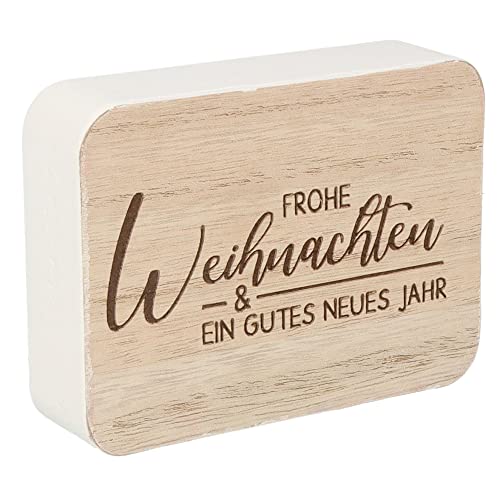 Spruchreif | Spruchtafel | Deko-Tafel mit Spruch | Holz Aufsteller Weihnachten | Deko Aufsteller Weihnachten | Geschenk Weihnachten Familie Freunde | Frohe Weihnachten und EIN gutes neues Jahr von Spruchreif