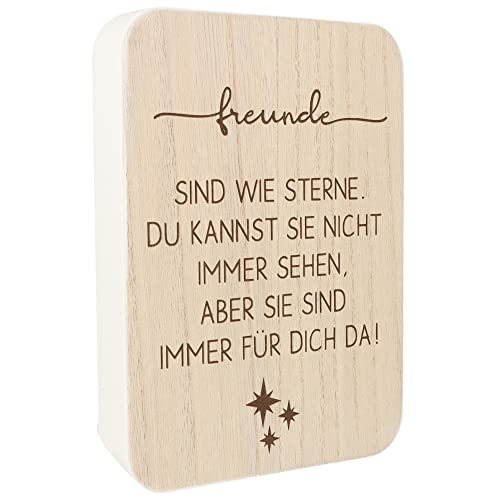 Spruchreif | Spruchtafel | Deko-Tafel mit Spruch | Holzaufsteller mit Spruch | Deko Aufsteller mit Schriftzug | Schild mit Gravur | Geschenk Freunde | Freundschaft Geschenke | Geschenk Beste Freundin von Spruchreif