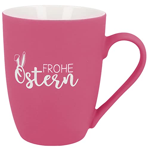 Spruchreif | Tasse mit SOFT-TOUCH-Silikonoberfläche | Tasse Ostern | beidseitig graviert | Tasse mit Gravur | Kaffeetasse | Tasse Ostermotiv | Tischdeko | Ostergeschenke Familie Kinder | Frohe Ostern von Spruchreif