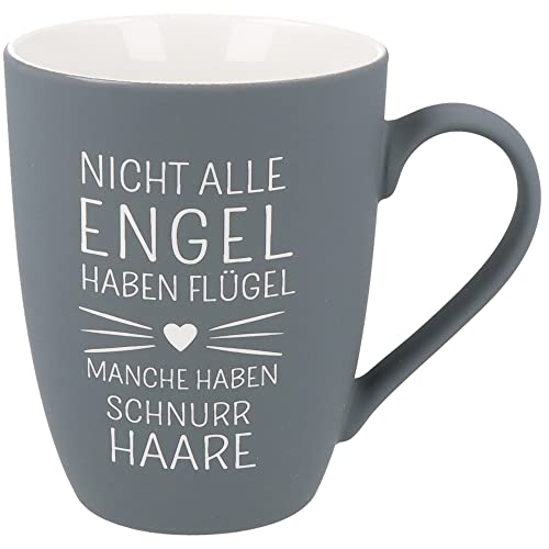 Spruchreif | Tasse mit SOFT-TOUCH-Silikonoberfläche | Tasse mit Spruch Katze | beidseitig graviert | Tasse mit Gravur | Geschenk für Katzenbesitzer und Katzenliebhaber | Kaffeetasse mit Katzenspruch von Spruchreif