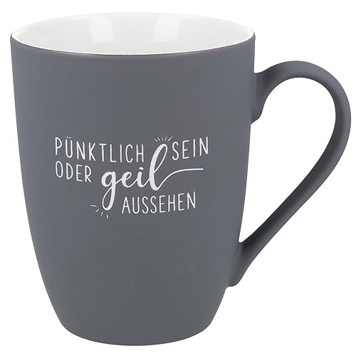 Spruchreif | Tasse mit SOFT-TOUCH-Silikonoberfläche | Keramik Kaffeetasse | Lustige Geschenkidee | 350 ml von Spruchreif