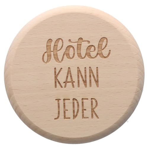 Spruchreif | Untersetzer und Glasabdecker für Getränke | 2in1 Untersetzer und Deckel | Camping Geschenk - Hotel kann jeder von Spruchreif