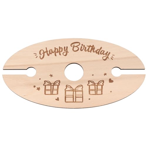 Spruchreif | Weinglashalter aus Holz | Weinständer | Geschenkidee | Happy Birthday von Spruchreif