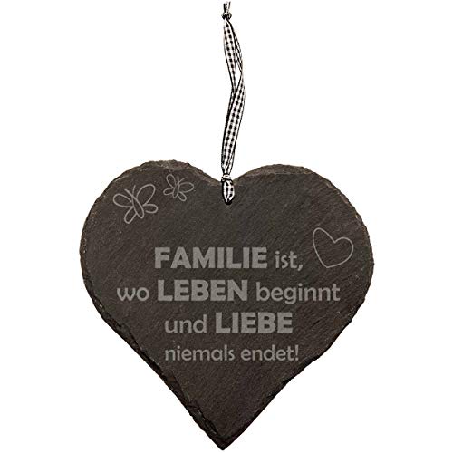 Spruchreif · großes Schieferherz mit Gravur · Schiefertafel mit Kordel zum Aufhängen · Wanddeko mit Sprüchen · Geschenkideen für Männer und Frauen von Spruchreif