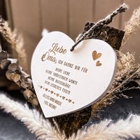 Vintage-Herz "Liebe Oma, Ich Danke Dir Für" von SpruchreifGeschenke