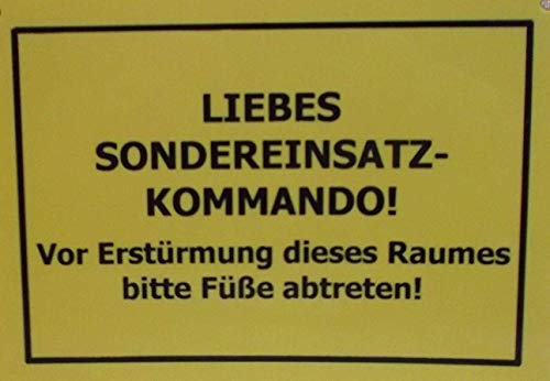 Spruchschild 15 cm Liebe Kommando Füße Fun Schild Sprüche Deko Neu GMT 541 von Spruchschilder