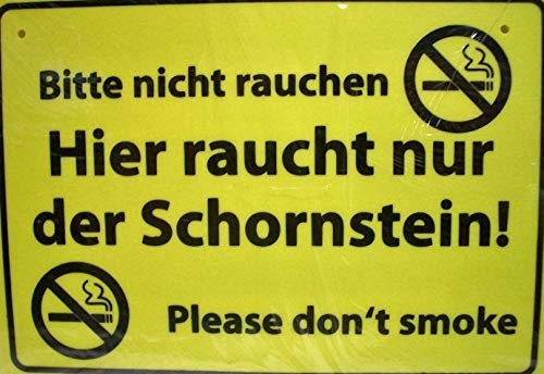 Spruchschild 15 cm nicht rauchen Schornstein Fun Schild Sprüche Deko Neu GMT 629 von Spruchschilder