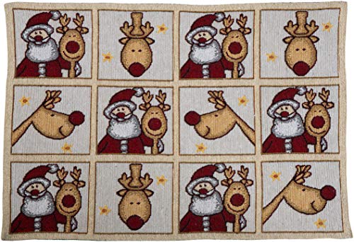 Sprügel - Funny Santa Rudolf - Bunt - Platzset - 35/50 von Sprügel Hometex