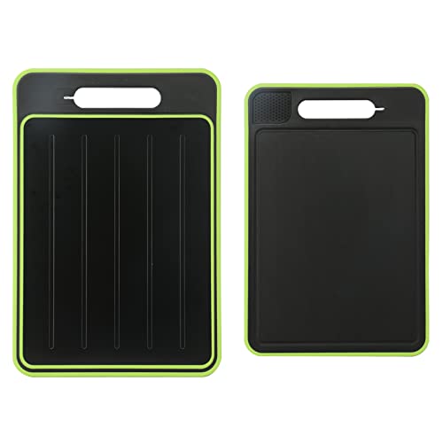 Auftauplatten Schneidebrett mit Auftau-Funktion, 3x Schneller Auftauen Frost Away 4-in-1 Küchen Gadget mit Integriertem Messerschärfer und Gewürzreibe Auftauschale Defrost Tray Auftauplatten Schneidebrett mit Auftau-Funktion, 3x Schneller Auftauen Frost Away 4-in-1 Küchen Gadget mit Integriertem Messerschärfer und Gewürzreibe Auftauschale Defrost Tray von Mcties