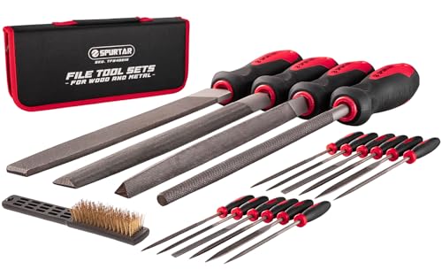 18 Stück Feilenset Tragbares Metallfeilenset 4PCS Lange Metallfeile 12PCS Nadelfeile mit Drahtbürste T12 Feile Nadelfeilenset Metallfeilen für Stahl Metall Holz Schmuck Keramik Glas Kunststoff DIY 18 Stück Feilenset Tragbares Metallfeilenset 4PCS Lange Metallfeile 12PCS Nadelfeile mit Drahtbürste T12 Feile Nadelfeilenset Metallfeilen für Stahl Metall Holz Schmuck Keramik Glas Kunststoff DIY von Spurtar