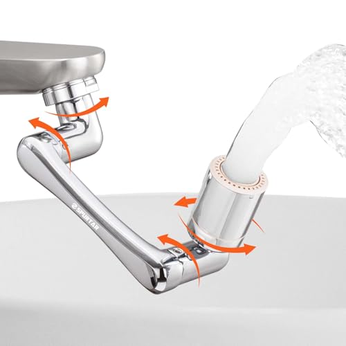 Spurtar Bad Wasserhahn Aufsatz Drehbarer Wasserhahn Verlängerung, 1440 Schwenkbarer Perlatoren für Wasserhähne Küche Sieb Wasserspareinsatz Verlängerungshahn für for M20 M22 M24 FM20 FM22 FM24 Spurtar Bad Wasserhahn Aufsatz Drehbarer Wasserhahn Verlängerung, 1440 Schwenkbarer Perlatoren für Wasserhähne Küche Sieb Wasserspareinsatz Verlängerungshahn für for M20 M22 M24 FM20 FM22 FM24 von Spurtar